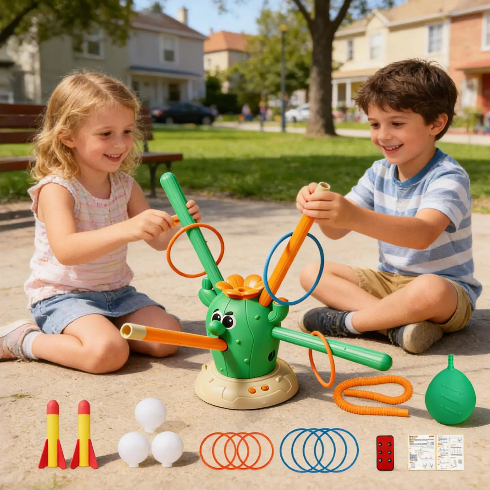 

Jump Toy 4 In 1 Fun Cactus Sports Games Kids Music Jumping Toys Baseball Game For Youth Girls Boys Indoor Outdoor Yard Garden