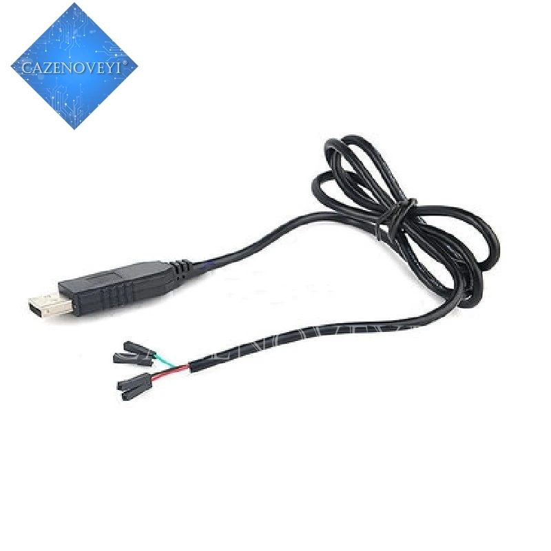 1PCS 1M USB To RS232 TTL UART PL2303HX USB To COM Cable Module Converter Cable 4 Pin Data Line Black Computer Cables Connectors