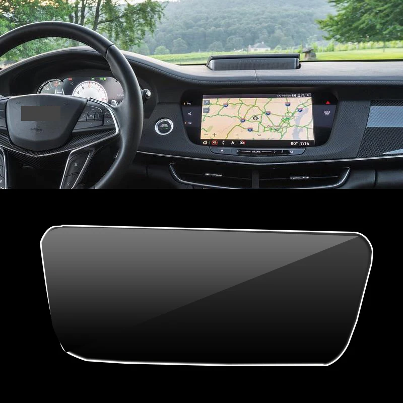 Tempered glass screen protector For CADILLAC CT6 2019-2021 Car infotainment radio GPS Console Navigation