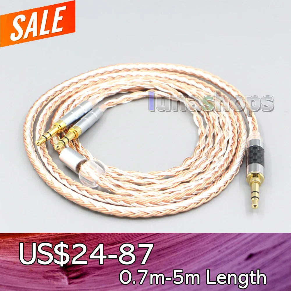 

LN007008 16 Core OCC Silver Plated Mixed Headphone Earphone Cable For KENNERTON GJALLARHORN MAGNI M-12s JORD Headphone