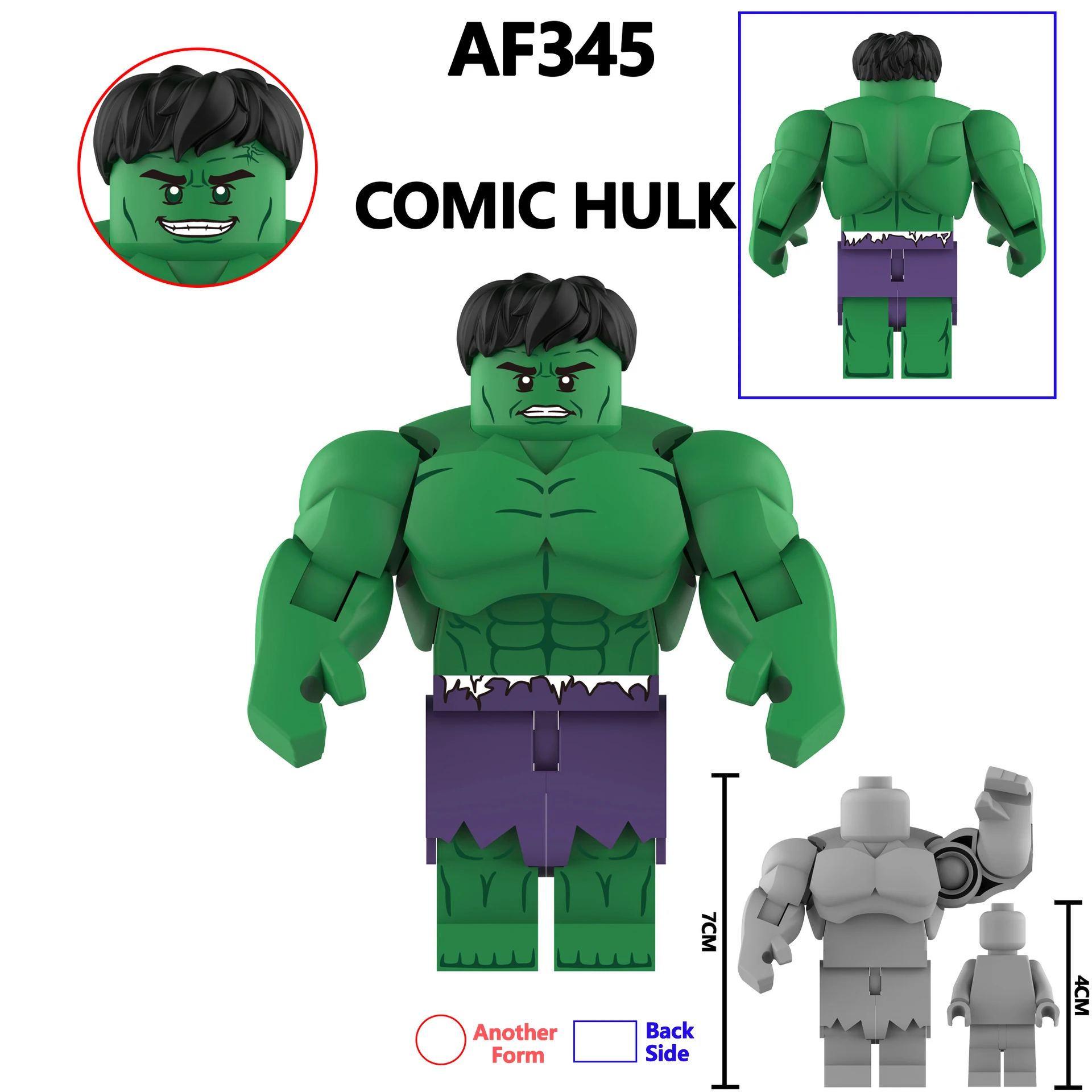 2025 neue AF 345 Heißer Film Hulk Hero Charakter Bausteine Spielzeug Klassische action figur ziegel Puzzle Spielzeug Jungen Für Kinder geschenk