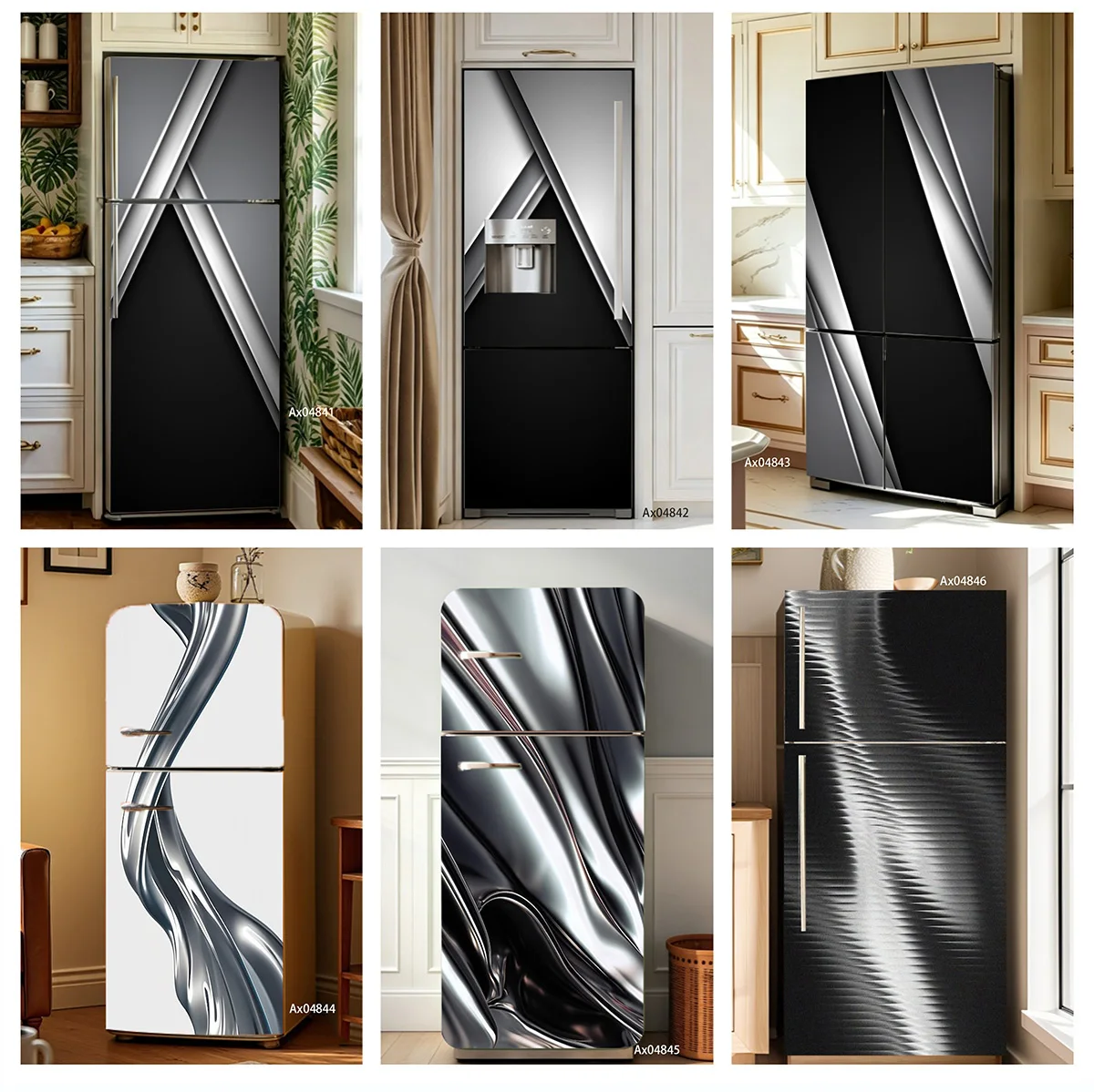 

Liquid Metal Flow Abstract Self Adhesive Decor Fridge Stickers Cabinet Wardrobe Door Kitchen Refrigerator Wrap Decoration