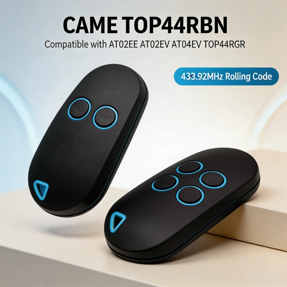 CAME TOP44RBN Rolling Code Garage Door Remote Control Compatible AT02EE AT02EV AT04EV 433.92MHz Keychain Transmitter