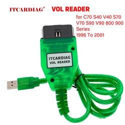 ITCARDIAG Vol Reader OBD OBD2 Code Scanner for Volvo C70 S40 V40 S70 V70 S90 V90 800 900 Series 1996 To 2001 Reset Service Light