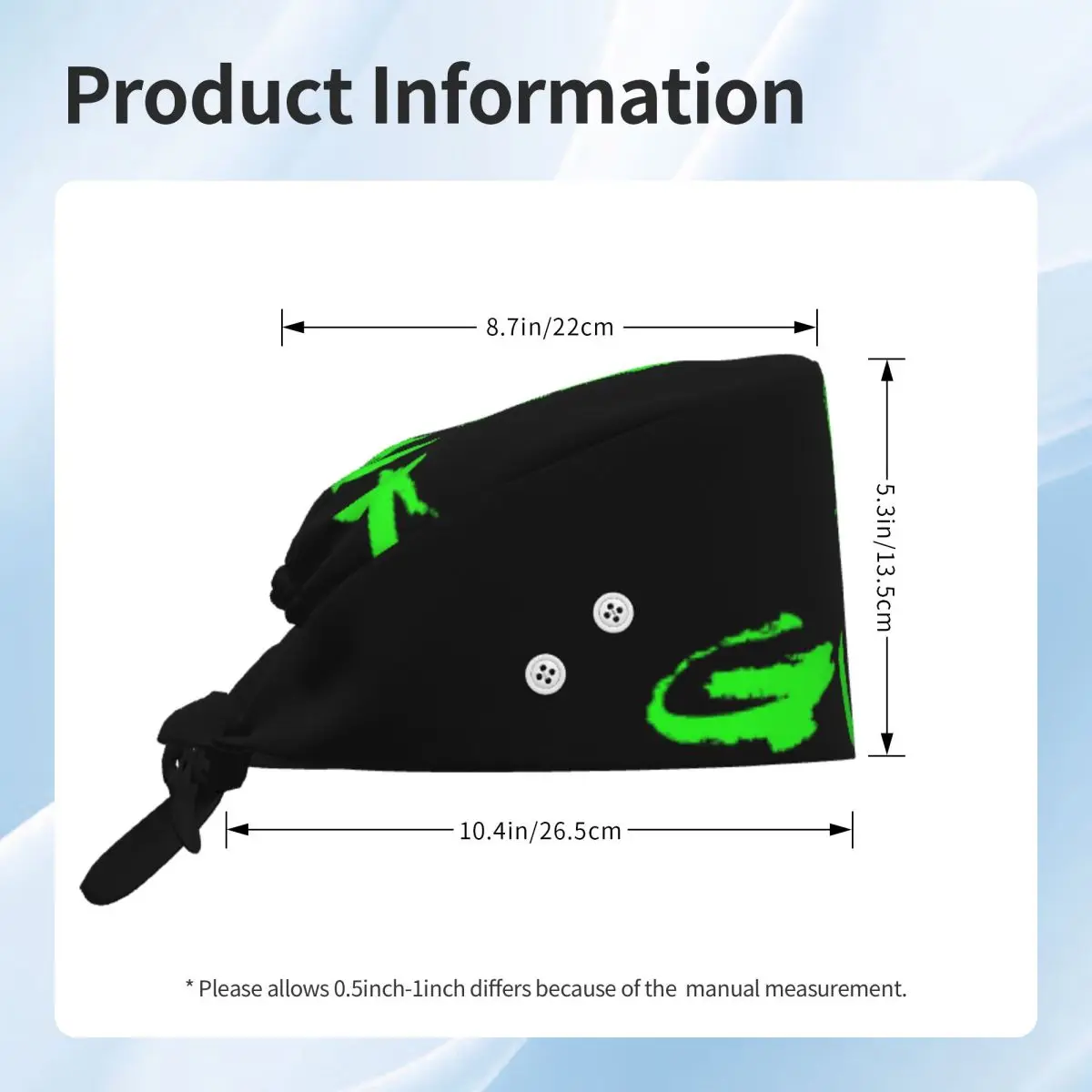 Gunki Logo Angling Skull Fishing Gunki Scrub Hat Doctor Working Surgical Cap Men Women Adjustable Nursing Caps for Dentist
