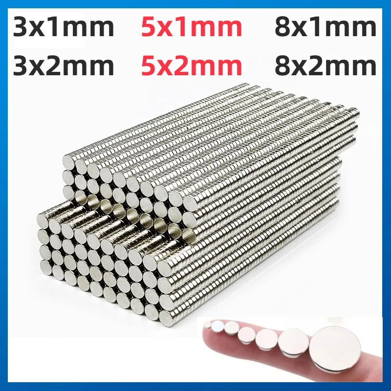 Strong Round Magnets for Fridge, DIY, Projects, Science, Office 3x1 3x2 5x1 5x2 8x1 8x2