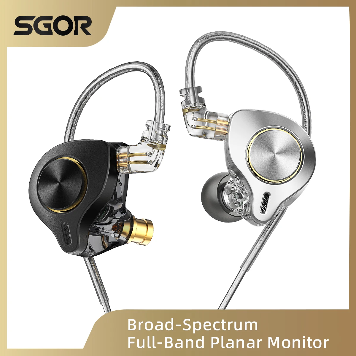 

SGOR Luna Developed Broad-Spectrum Full-Band Planar IEM Earphone with High-Purity Oxygen-Free Copper Thickly Silver-Plated Cable