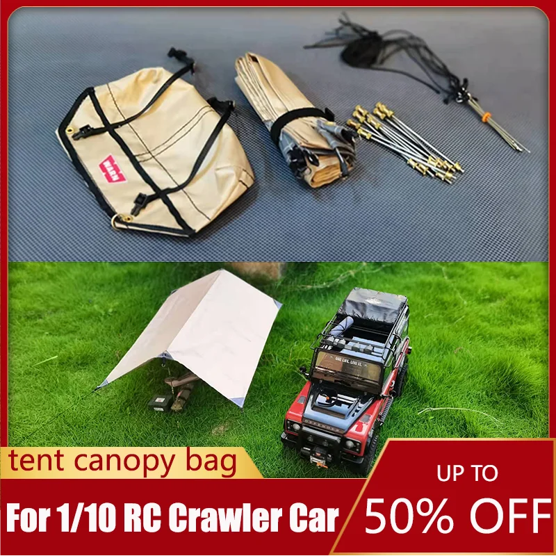 Simulation Model Tent Canopy Bag Suit for 1/10 RC Crawler Car Traxxas TRX4 Defender AXIAL SCX10 II 90046 RC4WD D90 Diy Parts