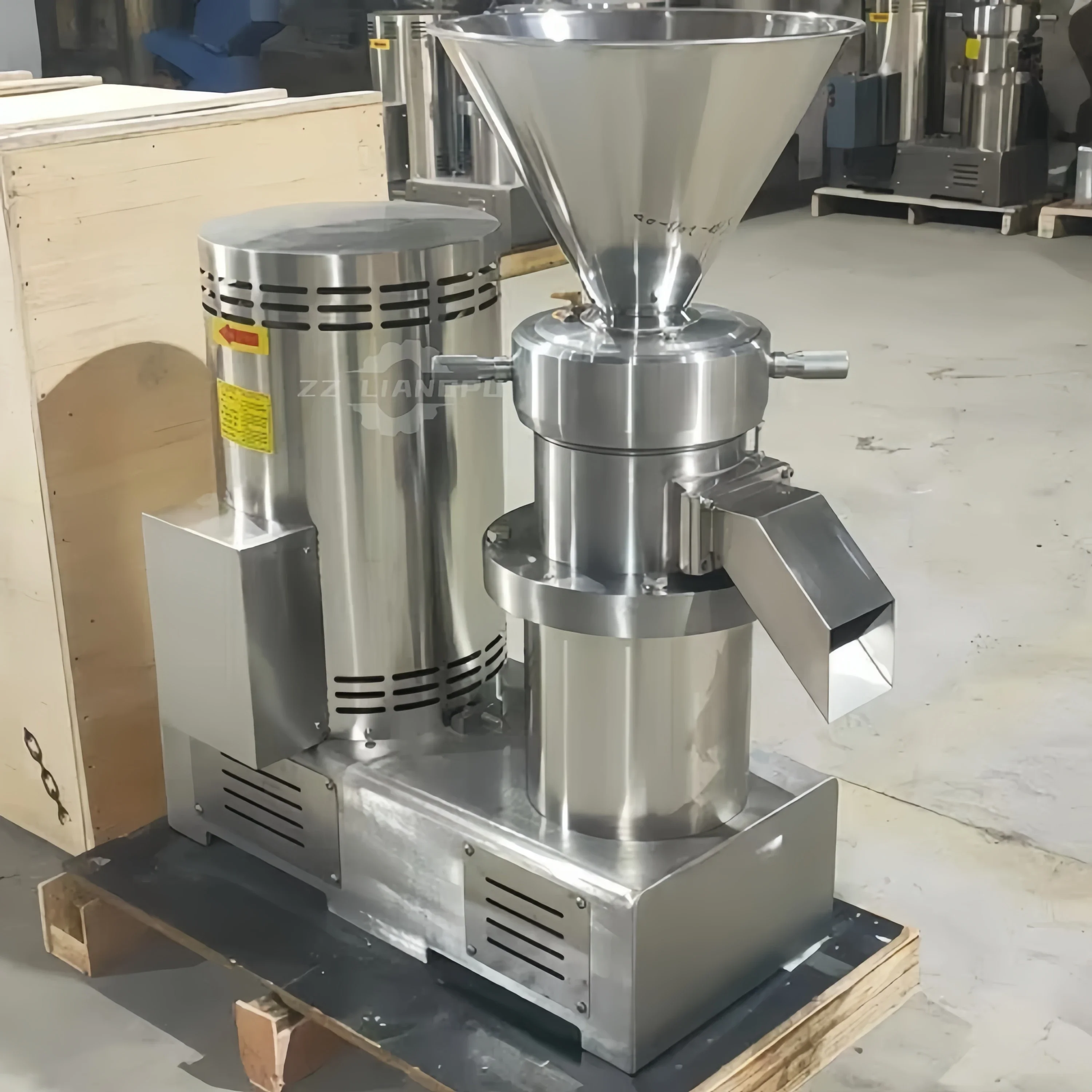 Industrial 20-30kg/h Chilli Sauce Grinding Making Machine Red Chilli Paste Grinder Colloid Mill