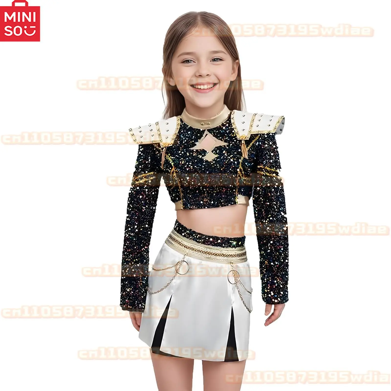 ชุดคอสเพลย์โซเย่ มิร่า รุมิ จากภาพยนตร์ MINISO Girls Demon Hunters สำหรับเด็กผู้หญิง ชุดแฟนซีสำหรับงานปาร์ตี้ฮาโลวีน คอสเพลย์ไอดอลวง Kpop