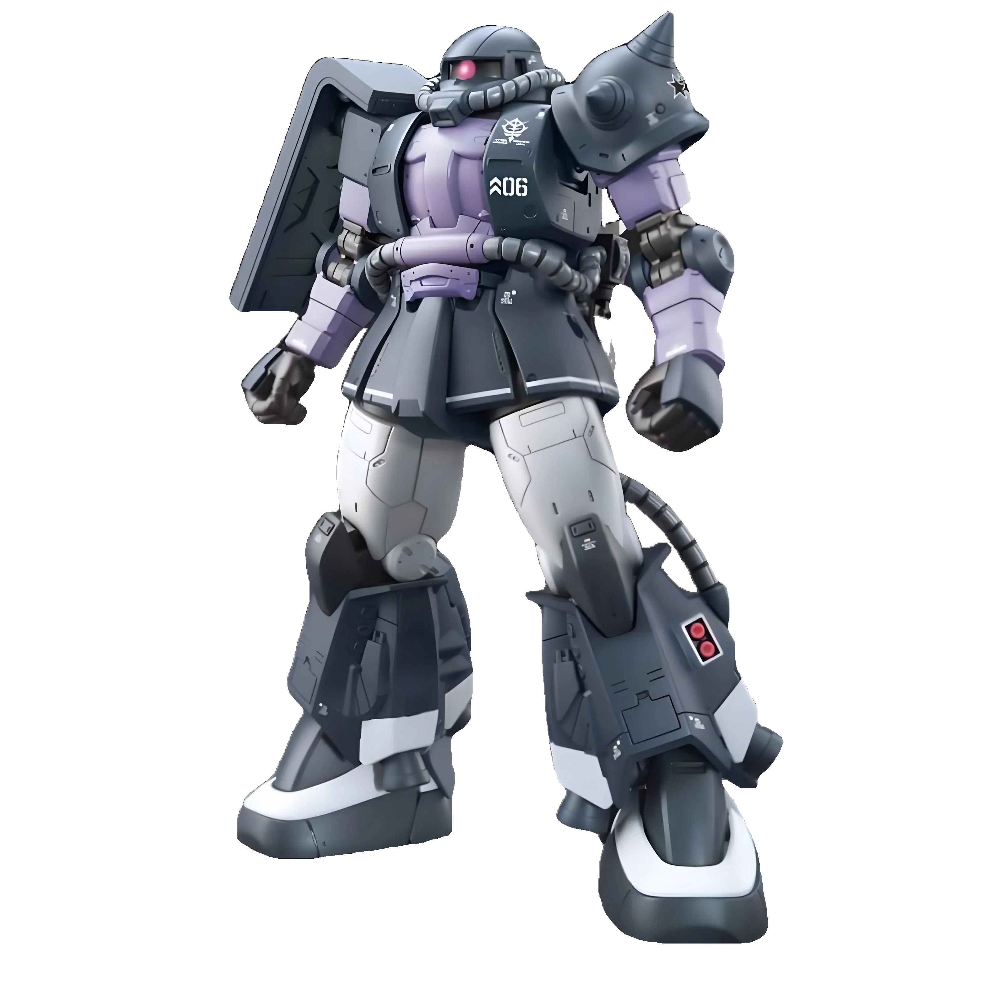 Bandai Original GUNDAM HG STANDARD MS-06S CHAR ZAKU II figurine à assembler modèle jouets ornements à collectionner cadeaux en Stock