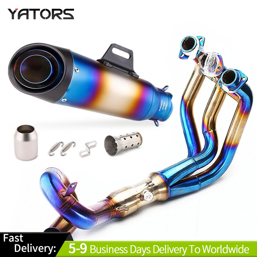 

For Yamaha MT-09 FZ09 XSR900 Motorcycle Full Exhaust System Link Pipe Mufflers Exhausts Pipes