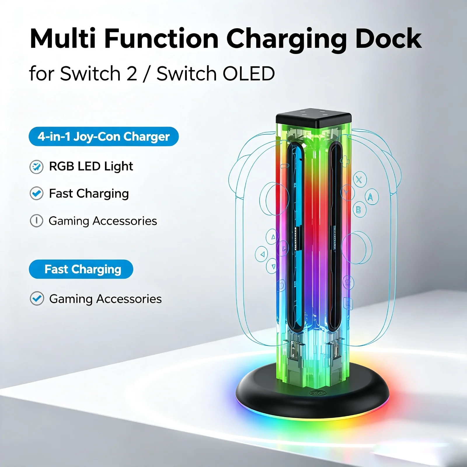 Switch 2 OLED Controller Charg - Gaming Accessories Led review and price