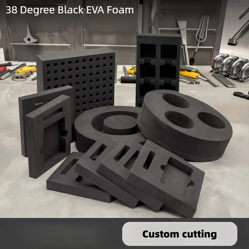 Customized 38-degree Black EVA Foam Material Cos Prop Model Making/anti-collision and Shock Absorption