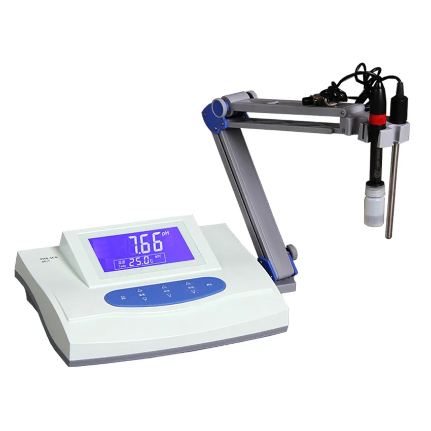 110/220V Digital Display Bench Acidity Meter Desktop PH/MV/Temp Tester Meter Acidity Meter Laboratory Water Quality Analyzer