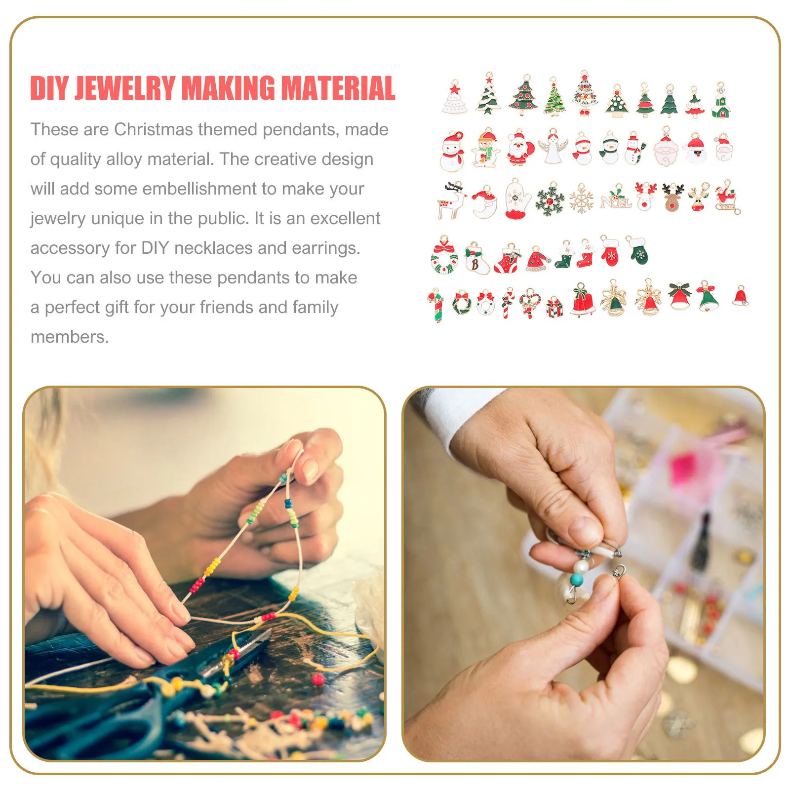 

50 шт. подвески из сплава, рождественские украшения, очаровательные рождественские украшения, подвески «сделай сам», креативные подвески, ювелирные изделия, ожерелье