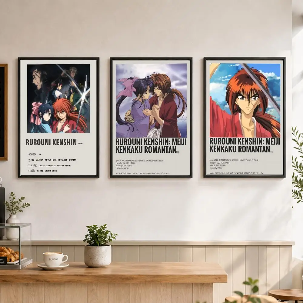 anime Rurouni Kenshin Poster Poster Large Unframed Wall Art Modern Minimalist Decor Print for Living Room Home