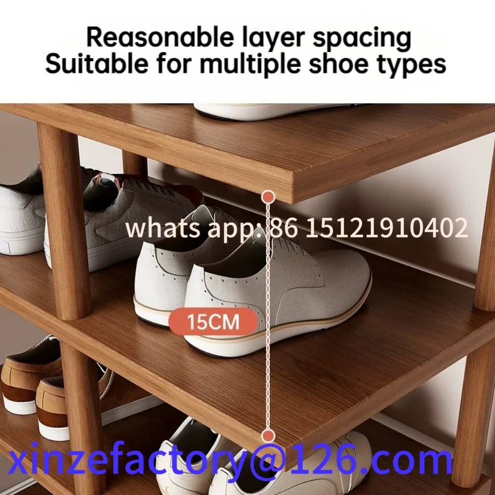 Customizable Solid Wood Core Shoe Rack Home Doorway Multi-tier Good-looking Small Narrow Shelf