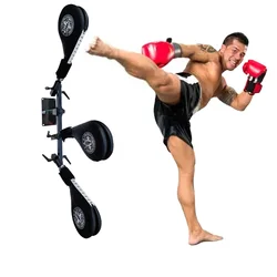 Kicking Practice Kit with Kick Pads and Stand Mounted on Wall Taekwondo Boxing