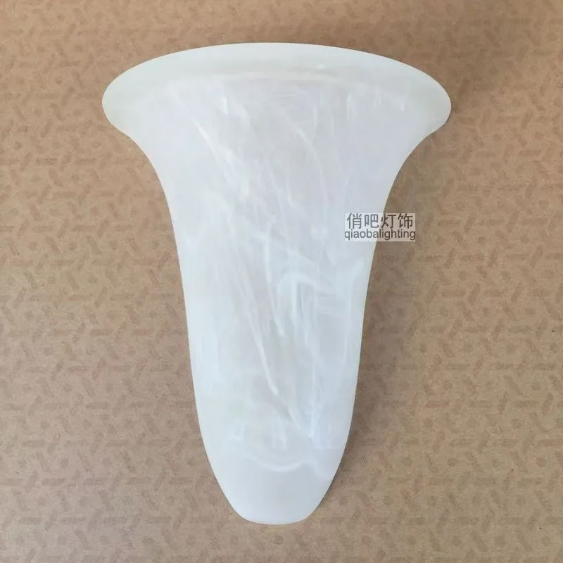 2pcs Wall Lamp Cover Wall Sconce Half Lampshade White Frosted Glass Lamp Shade