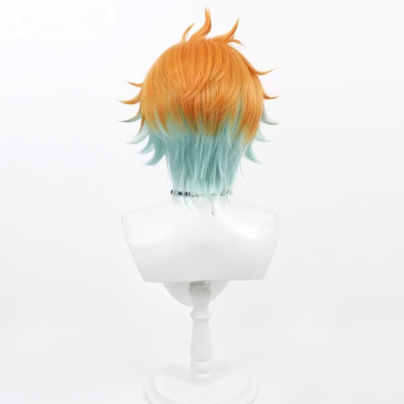 VTuber Usami Rito Cospaly Wig – Gradient Heat Resistant Fiber Wigs for Adult – Breathable Rose Net Cap