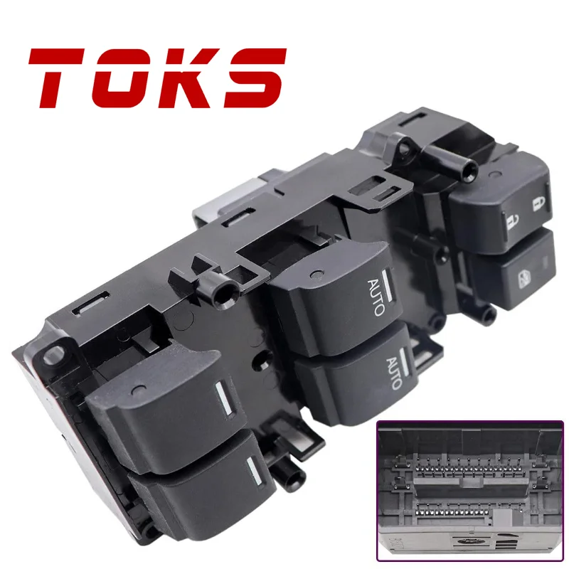 TOKS 35750-SZA-A31 Driver Side Double Auto Button Master Power Window Switch for Honda Accord Pilot EX EX-L 2.4 3.5 2009-2015