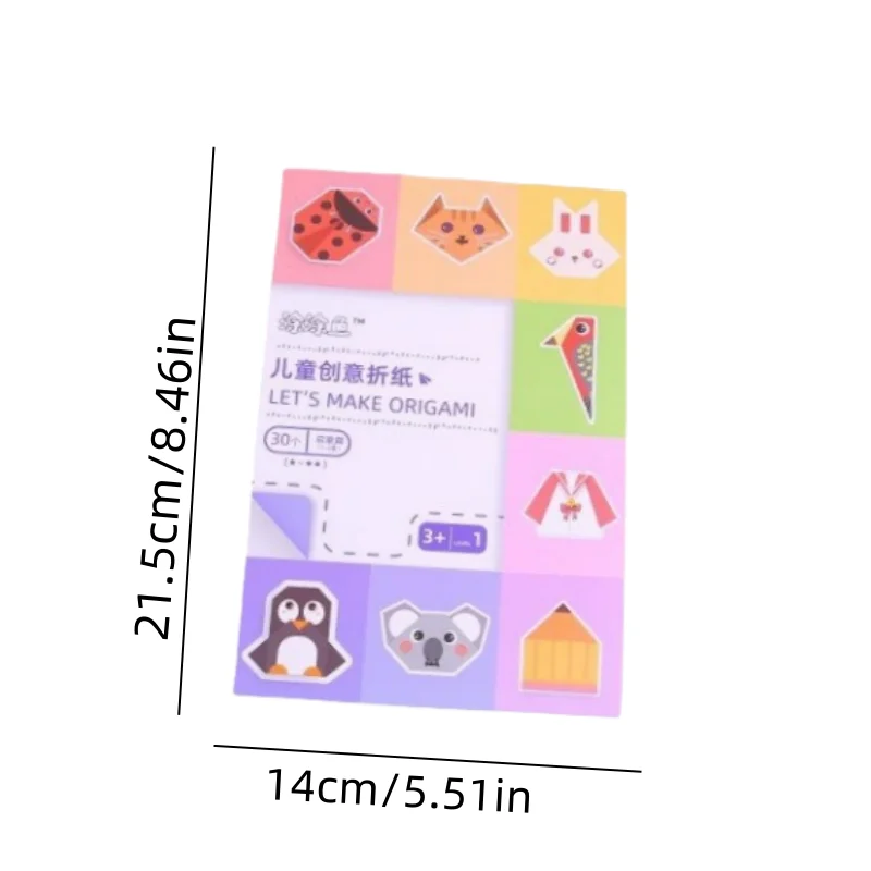 Puzzle Paper Origami Book DIY for Kids - Fun 3D Handmade Craft with Colorful Paper for Creative Development in Ages 3-6