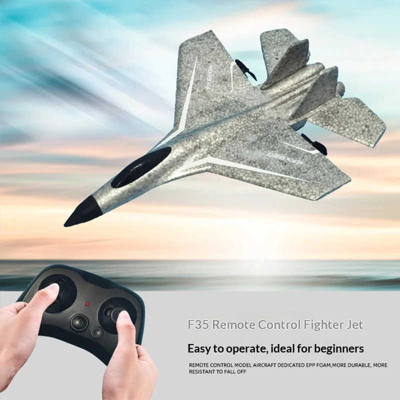FX520 FX535 RC Aircraft 2.4G 2-Channel Fixed-Wing Built-In Gyroscope Electric Remote Control Fighter EPP Foam Adult Toy Gift