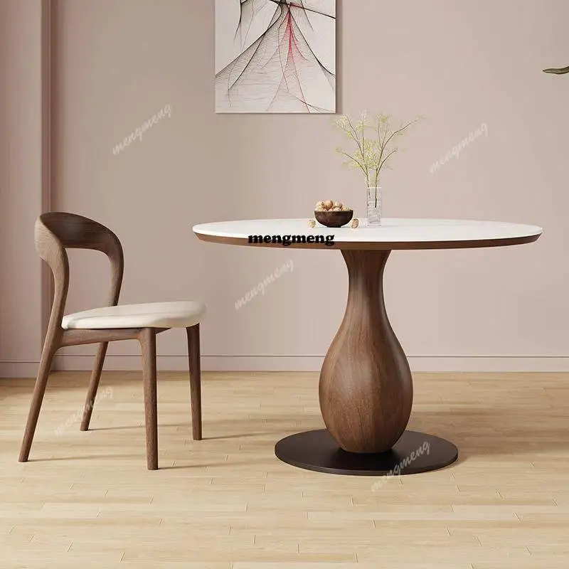 Modern Round Dining Table Restaurant Luxury Lounge Designer Dining Table Reception Service Mesas De Comedor Kitchen Furniture