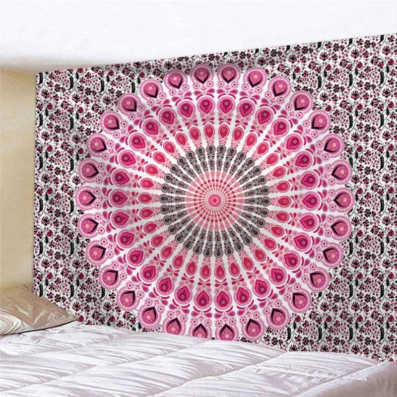 Bohemian Mandala Tapestry Wall Hanging Cloth Sandy Beach Rug Blanket Home Decorative Tapestries Wall Carpet