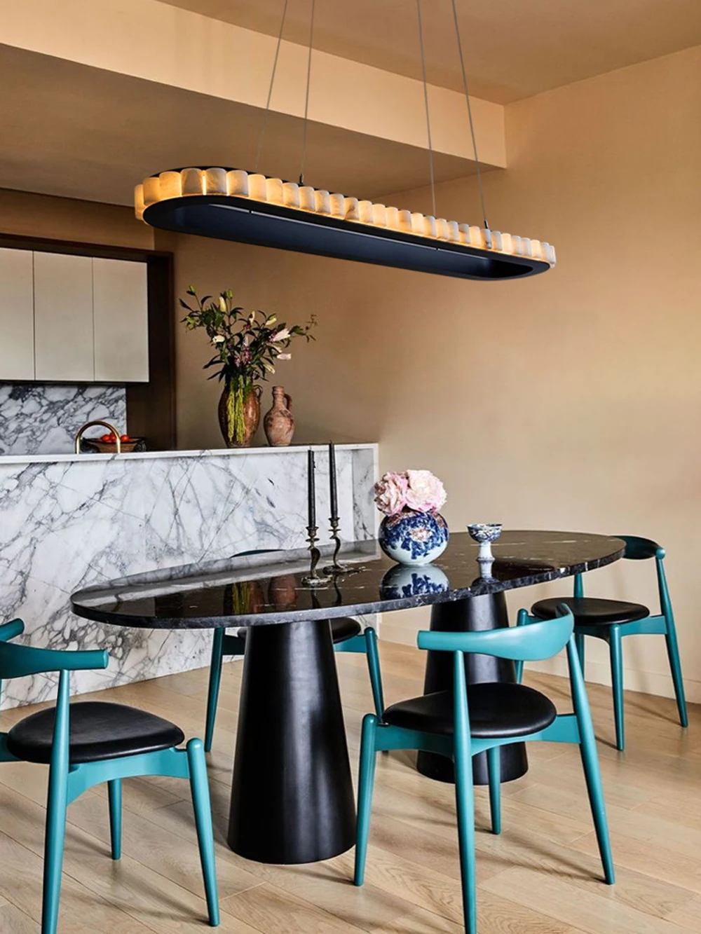 Illuminate Kitchen Dining Room Natural Marble Pendant Light