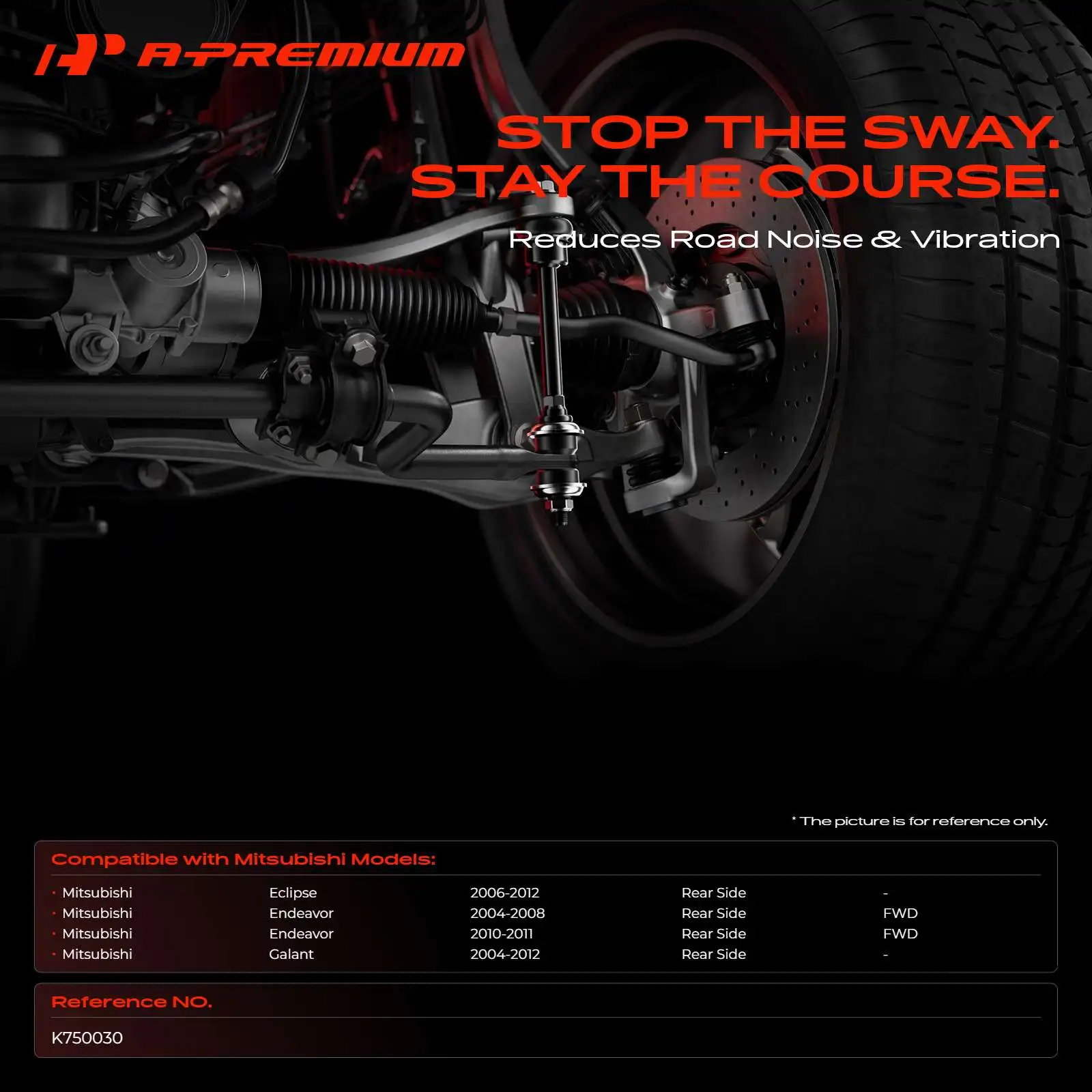 A-Premium 2x Rear Left & Right Stabilizer Bar Link for Mitsubishi Eclipse 2006-2012 Galant 2004-2012 Endeavor 2004-2008