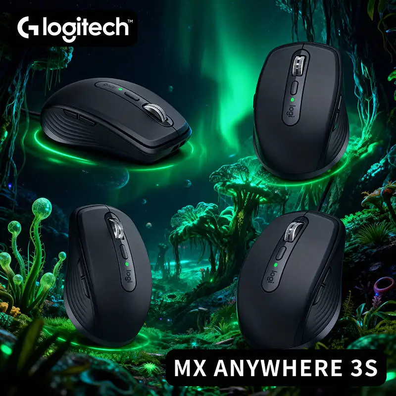 

Компактная мышь Logitech MX Anywhere 3S, эргономичный дизайн, перезаряжаемая, с быстрым прокруткой для портативных ПК Mac