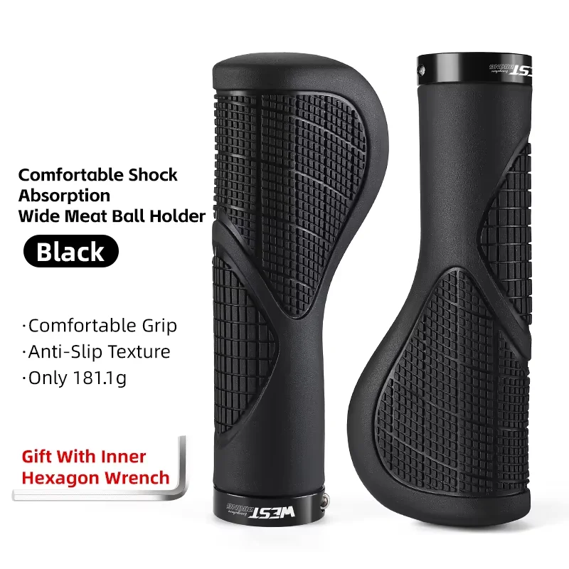 AliExpress West Biking WEST BIKING Grips Shockproof Bike Handlebar Cover Anti-Slip Bike Cycling Handlebar Comfortable Locked Grips Accessories