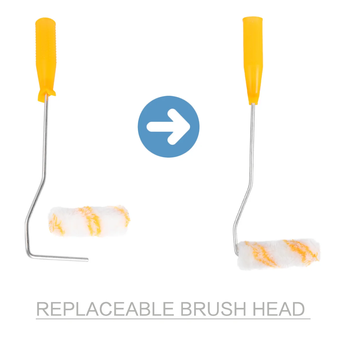 

21pcs Mini Paint Roller Set Small Roller Brush For Wall Door Window Baseboard Painting Cotton Thread 32Cm Handle Multi