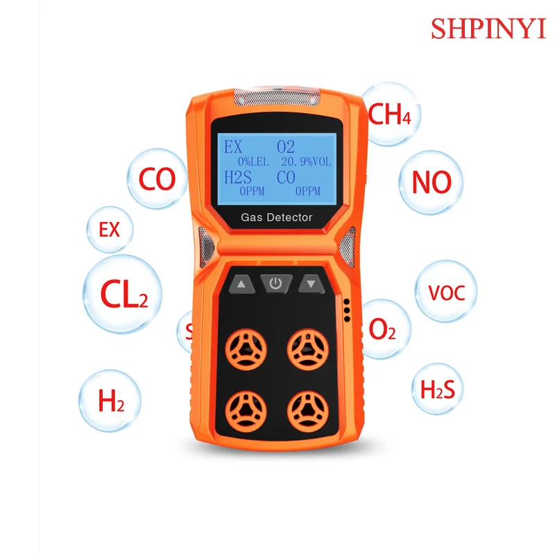 Aikesi 4 In 1 Analyzers Multi Gas Detector Lel Combustible H2s O2 Co Portable Gas Leakage Detector Lpg Industry