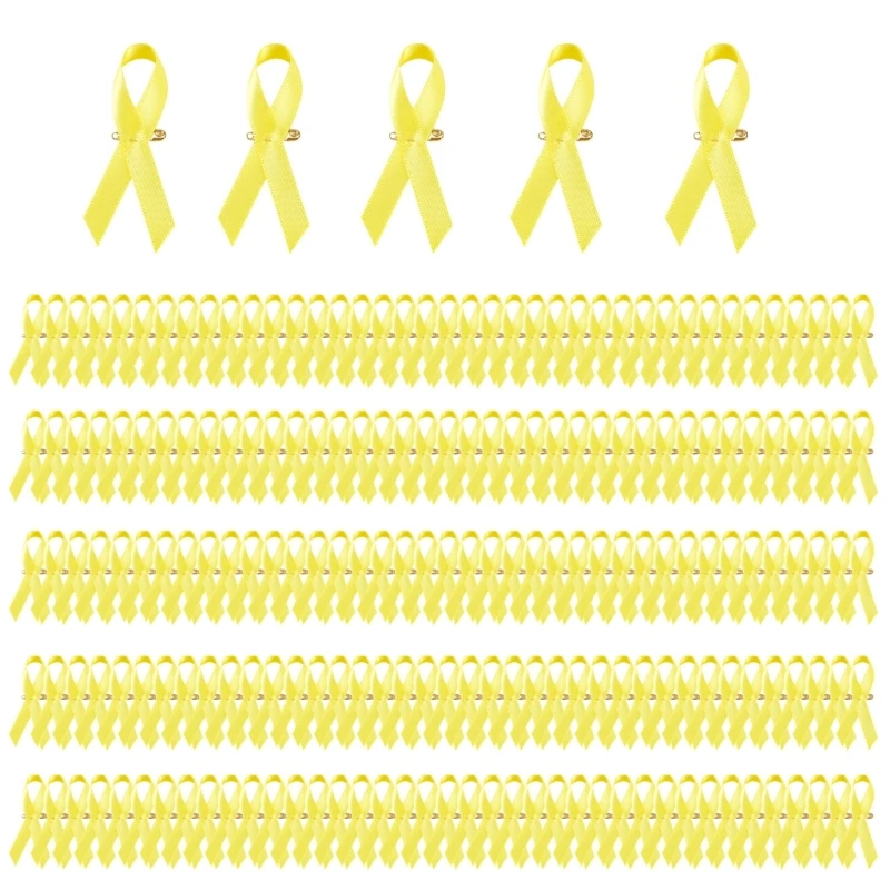 Pack of 200 Charity Awareness Ribbon Brooch Pins Community Service Ribbon Pins Suitable for Fundraising and Support