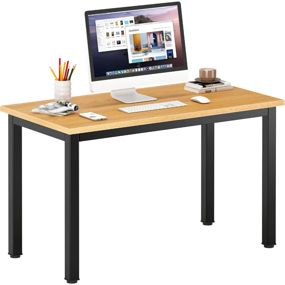 

Small Computer Desk Home Office Table Writing Desk Study Table Gaming Desk Workstation (39 inch, Wood Teak)