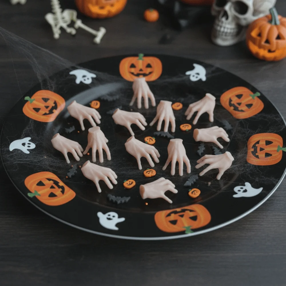 15 Piece Simulated Halloween Mini Hand Flesh-colored Grasping Posture Mini Hands Model Plastic Flower Pot Decoration Dish