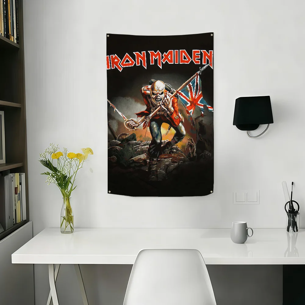 علم روك تزيين I-I-ron في الهواء الطلق نزهة حفلة موضة الفن زينة معلقة M-Mai-D-den الفرقة حفلة المنزل #4