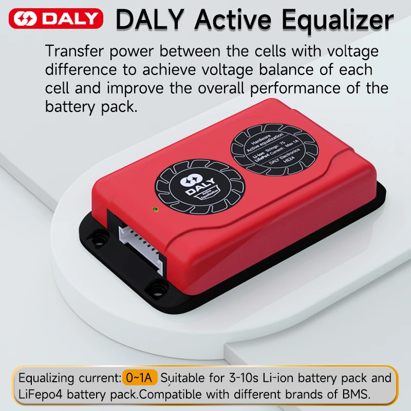 Daly Smart BMS Active Balancer Equalizer 1A 4S 12V 3S 7S 8S 10S 12S 14S 16S 48V 20S Li-ion Lifepo4 Battery Board  With BT