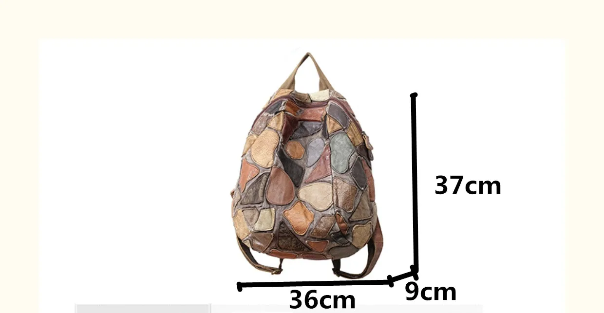 Retro Genuine Leather Women\'s Backpacks Casual Handmade Design Handbags Top Layer Leather Backpackage Shoulder Bags