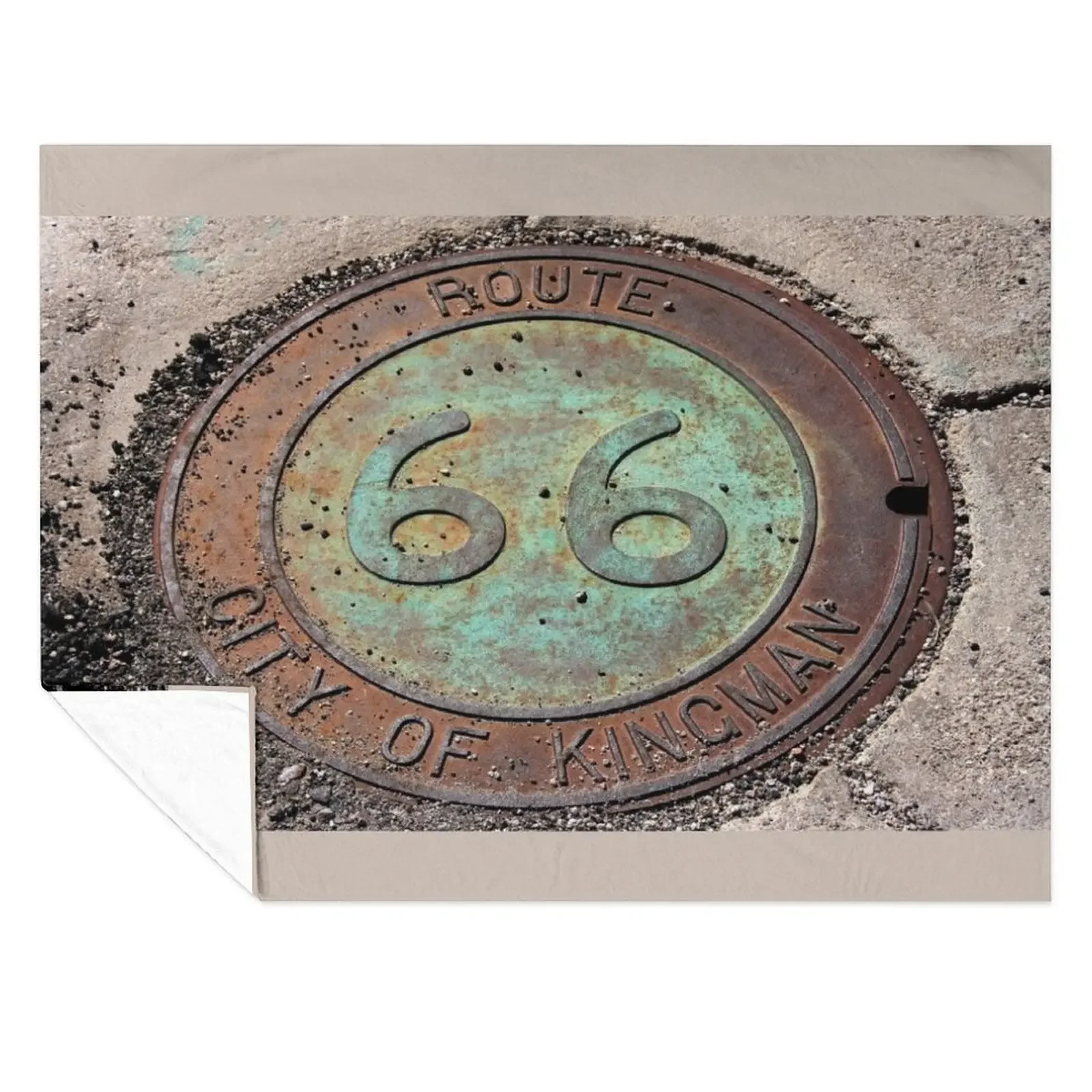 

Route 66 - City of Kingman Throw Blanket Shaggy funny gift anime Moving Blankets