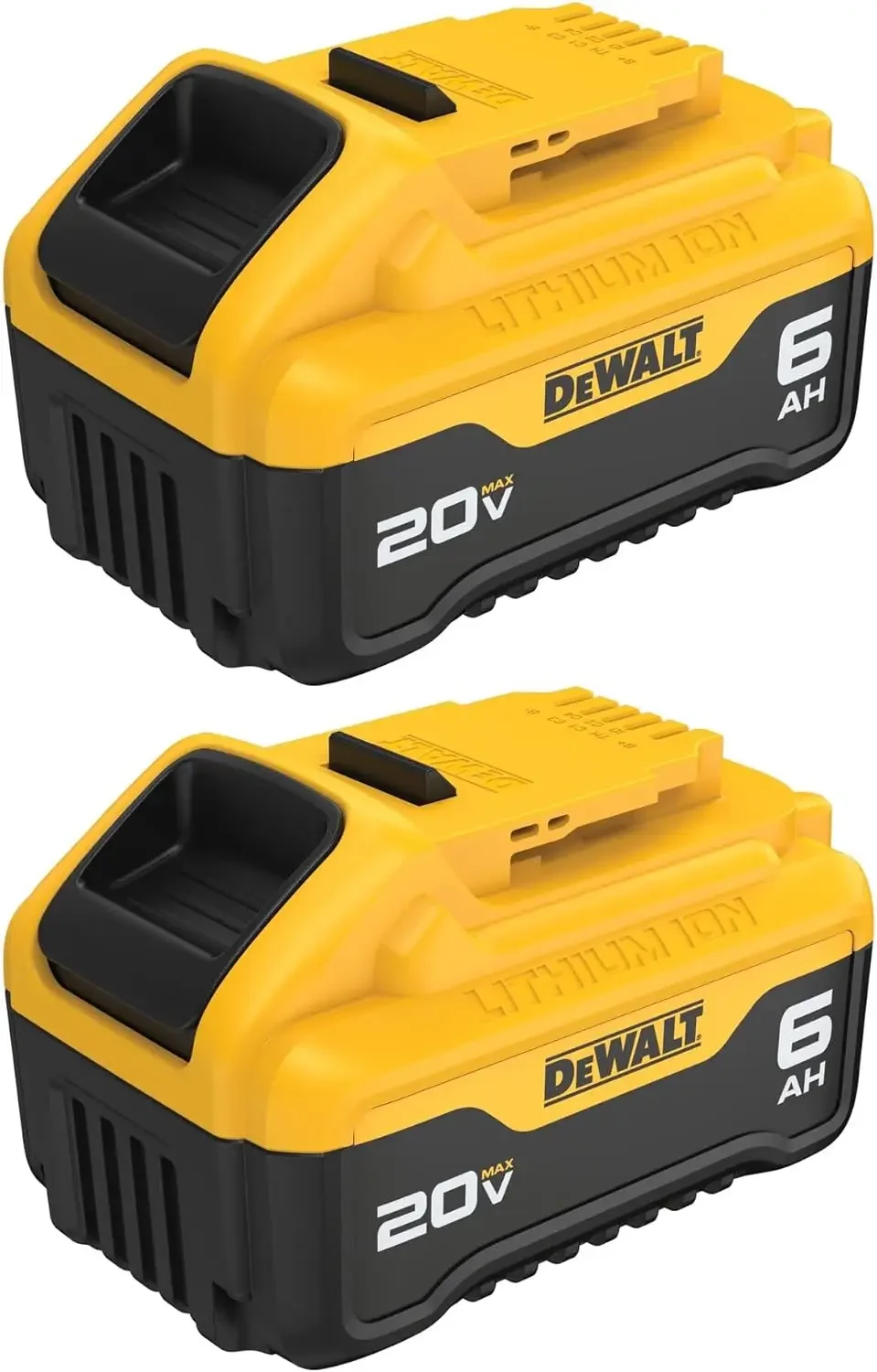 

NEW DEWALT 20V MAX 6 Ah Lithium Ion Battery 2-Pack (DCB206-2)，for DeWalt DCB184 DCB181 DCB182 DCB200 20V Battery Charger