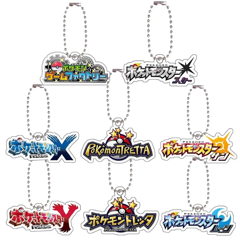 

Акриловый брелок для ключей с логотипом Pokemon Ptcg, сделай сам, домашний акриловый брелок, креативный значок, украшение для сумки, кулон, подвеска в стиле аниме