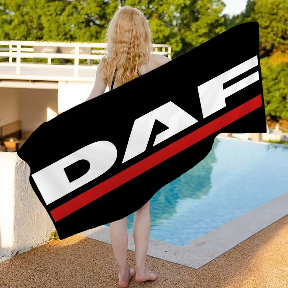 D-DAF Truck Microfiber Blanket Quick Drying Beach Towels Oversized Printing Super Absorbent Pool Towel Blanket