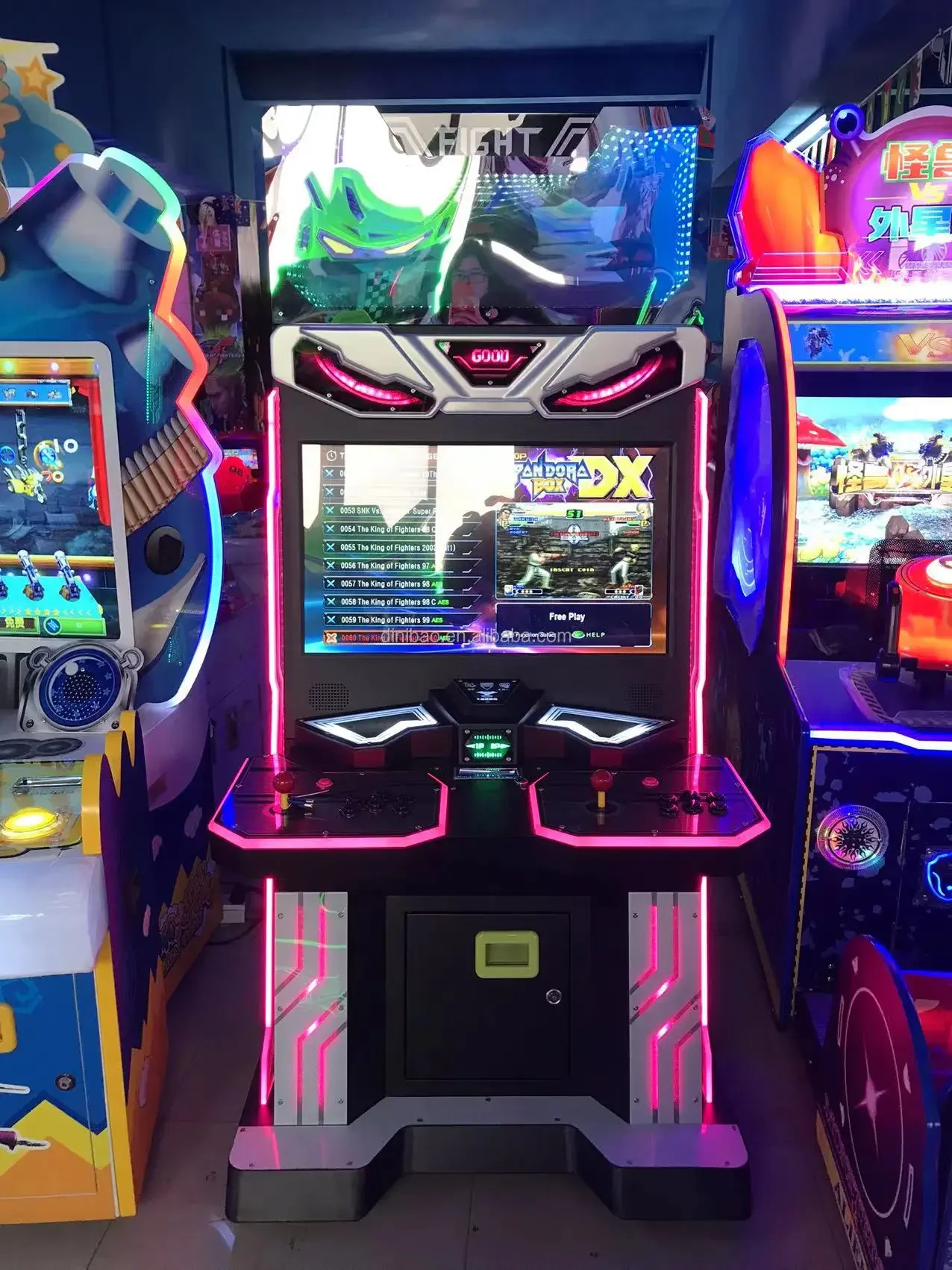 2024 Dinibao hot sale arcade fighting machine 32 LCD fight video 3000 in 1 game machine coin operated game machine