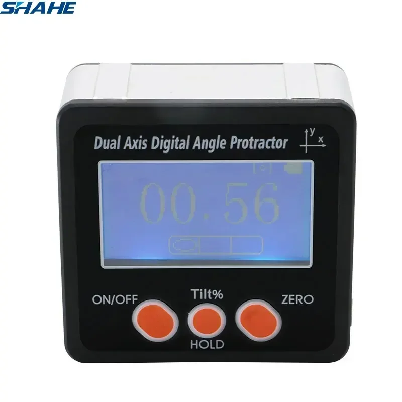 

SHAHE Aluminum Alloy Frame Digital Inclinometer Dual Axis Protractor Bevel Box Digital Angle Gauge Angle Finder With Magnets