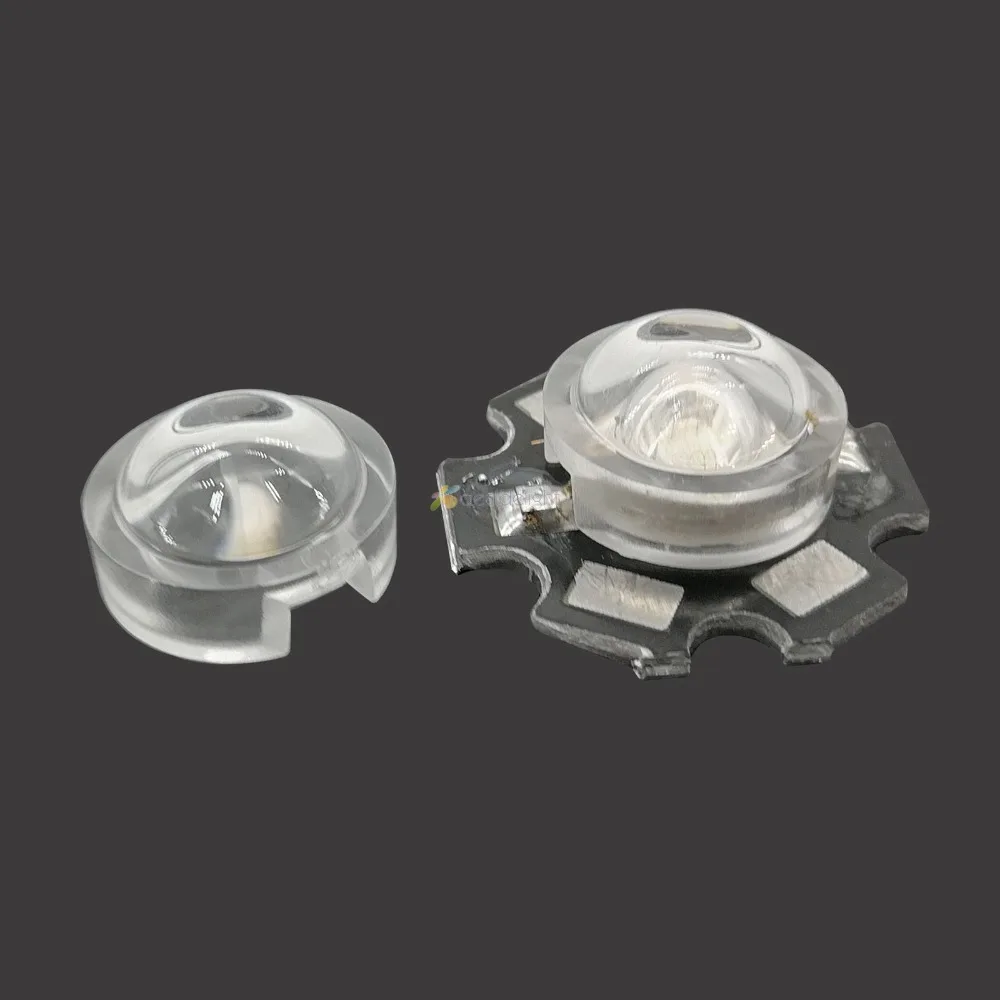 20 pz 13mm Mini LED Lens 15 30 45 60 90 100 gradi per IR CCTV LED PCB lenti convesse con supporto 1W 3W 3W Led ad alta potenza