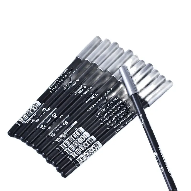 1pc preto/café delineador à prova ddual água dupla finalidade sobrancelha lápis delineador, portátil de longa duração maquiagem sobrancelha caneta cosméticos